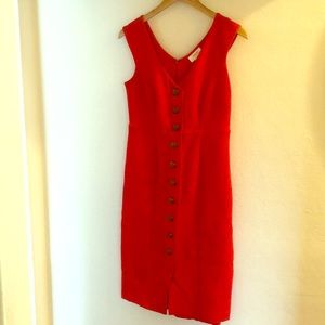 Textured Bright Red Dress